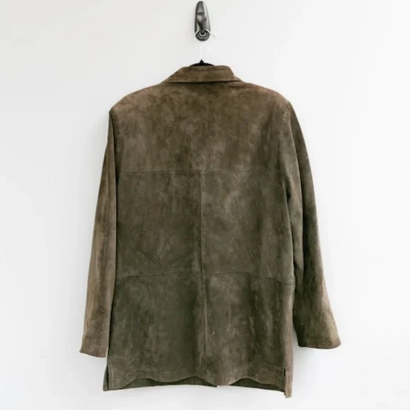 Vintage 90s Green Leather Jacket M/L - Picture 7 of 9